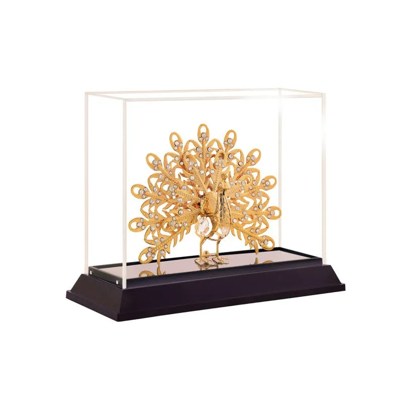 Golden Peacock Splendor 24K Gold Plated Mild Steel Showpiece media 4