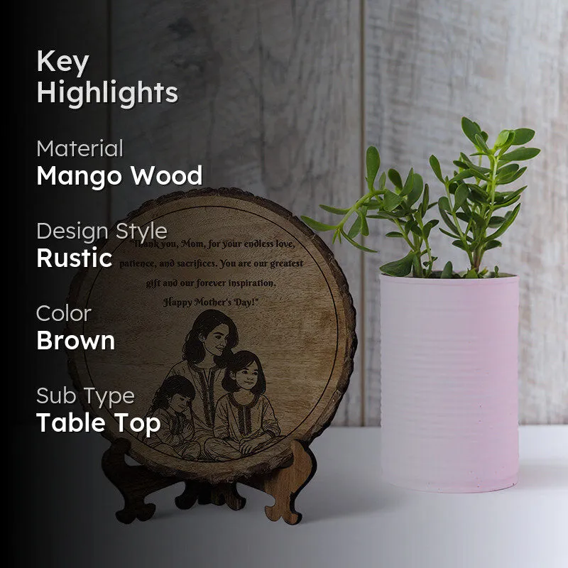 The Greatest Inspiration Wood Showpiece - Round media 2