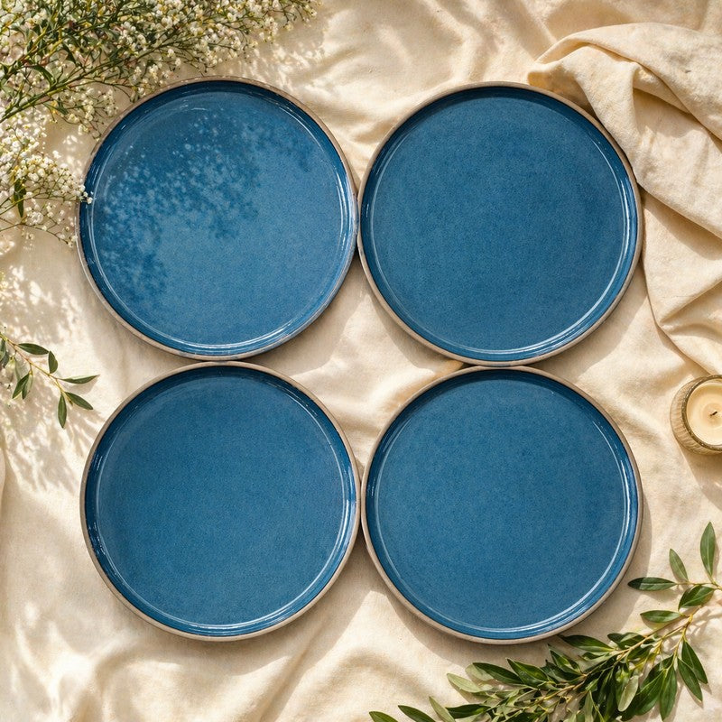 Azzure Ceramic Quarter Plate (10 Inch) - Set of Four