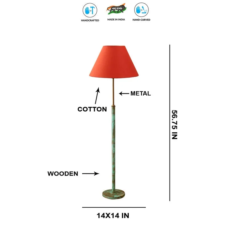 Canyon Glow Wooden Floor Lamp - Orange media 8