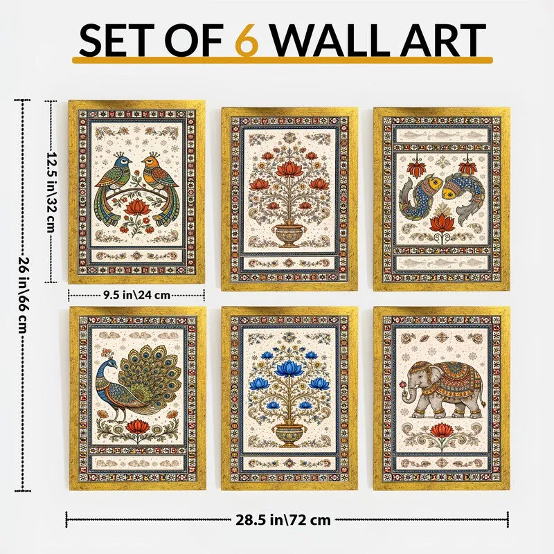 Majestic Animals Paper Wall Painting With Frame - Set Of Six media 11