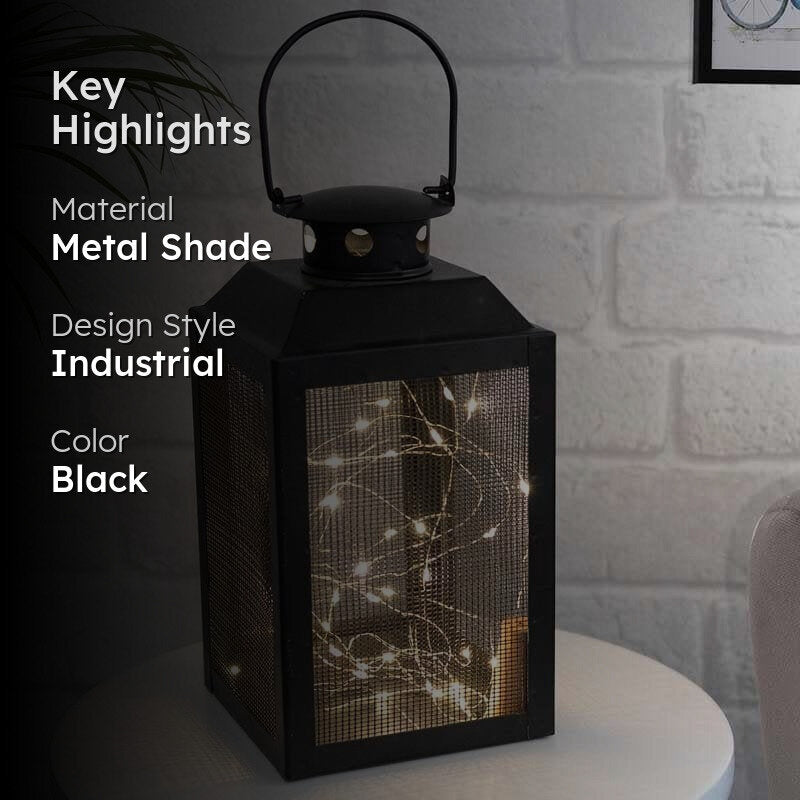 Iron Lady Lantern Metal Table Lamp media 2