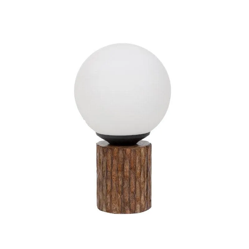 Togo Sander Moon LED Glass Table Lamp - White,Brown media 4