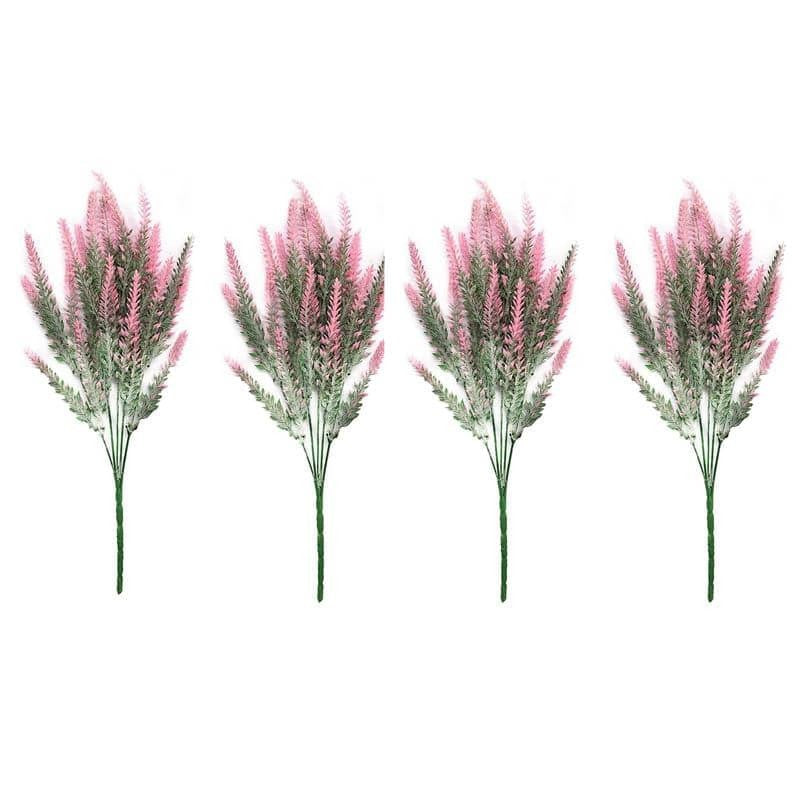 Faux Plastic Artificial Lavender Floral Stick - Pink & Green media 5