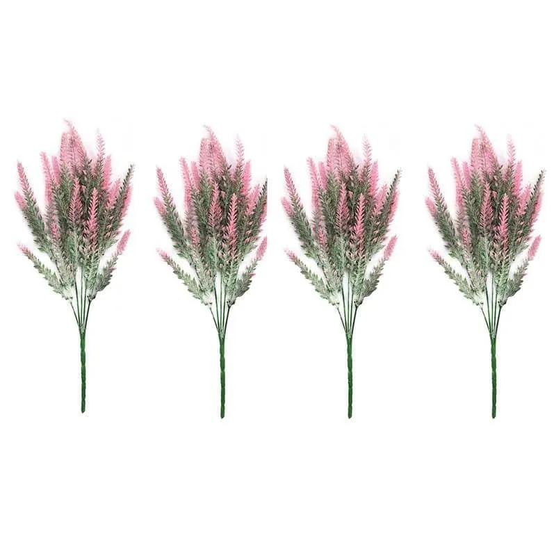 Faux Plastic Artificial Lavender Floral Stick - Pink & Green media 5