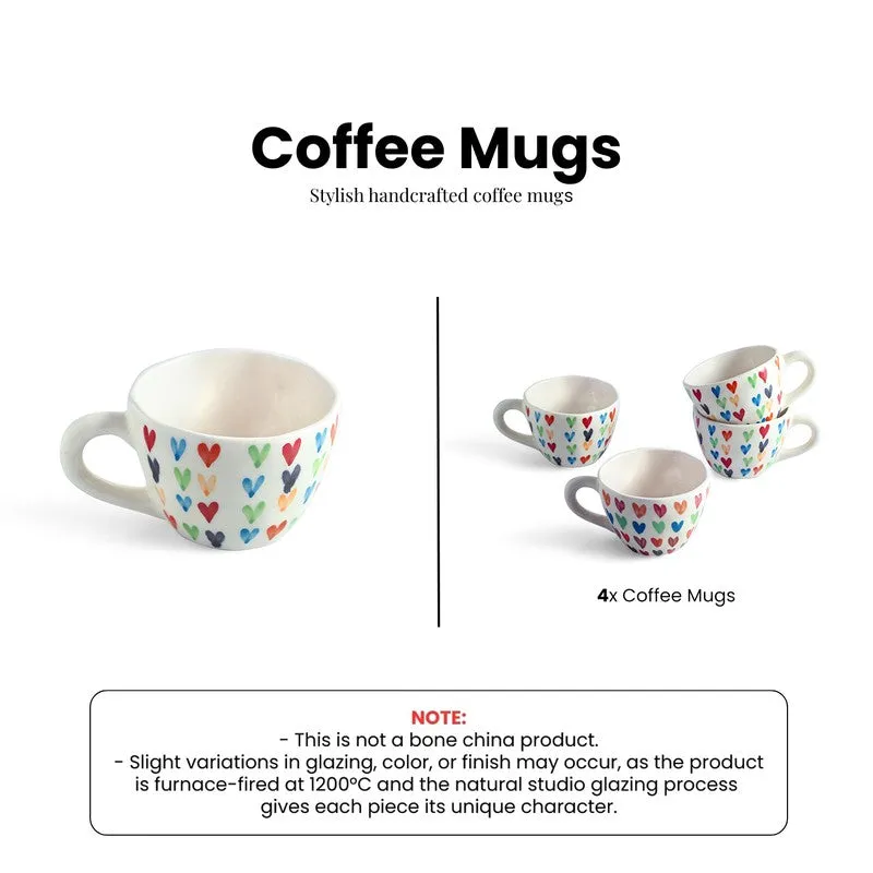 Colourfull Ceramic Coffee Mug (270 mL Each) - Set Of Four media 6