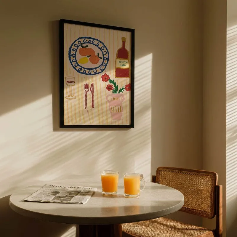 MorningDining Archival Canvas Wall Art - Black media 5