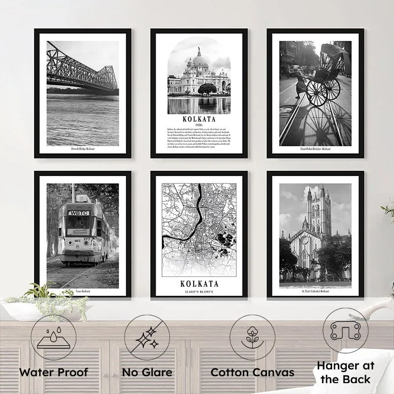 Monochrome Monuments V Wall Art With Frame - Set Of Six media 6