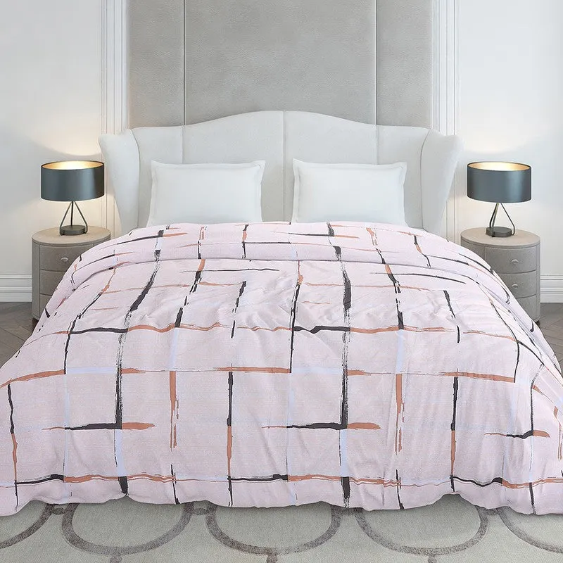 Monte Carlo Blockscape Geometric Polyester Duvet Covers (Peach) - 210 GSM - 4