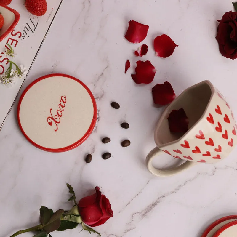 Hearty Home Ceramic Coffee Mug (200 mL) - Two Piece Set - 3