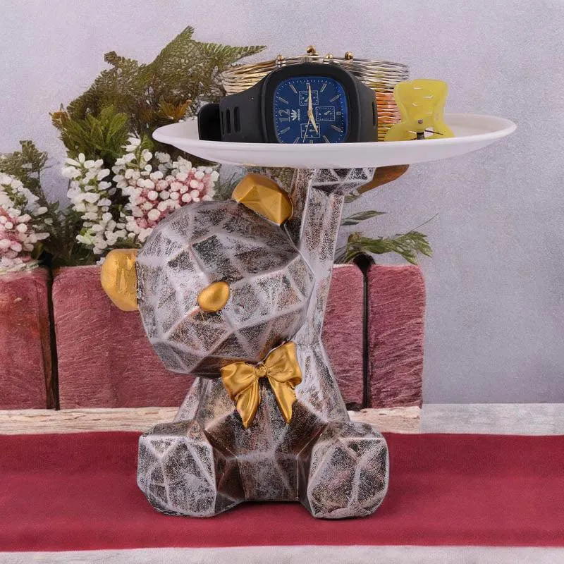 Paws & Platters Painted Polyresin Show Piece media 1