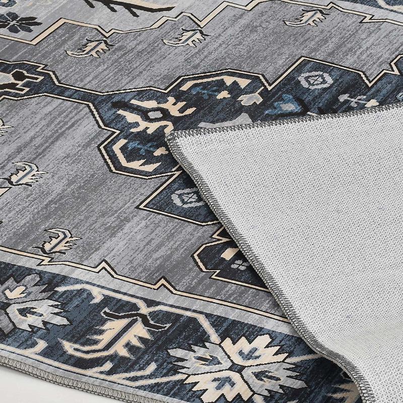 Naima Velvet Rectangle Anti-Skid Carpet media 4