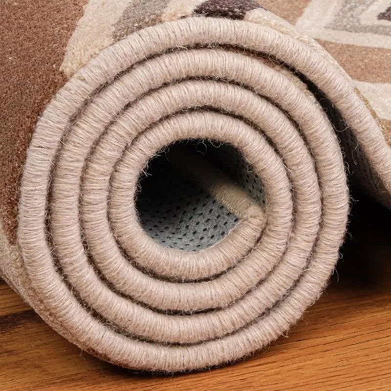 Peregrin Hand Tufted Geometric Wool & Nylon Carpet - Brown media 5