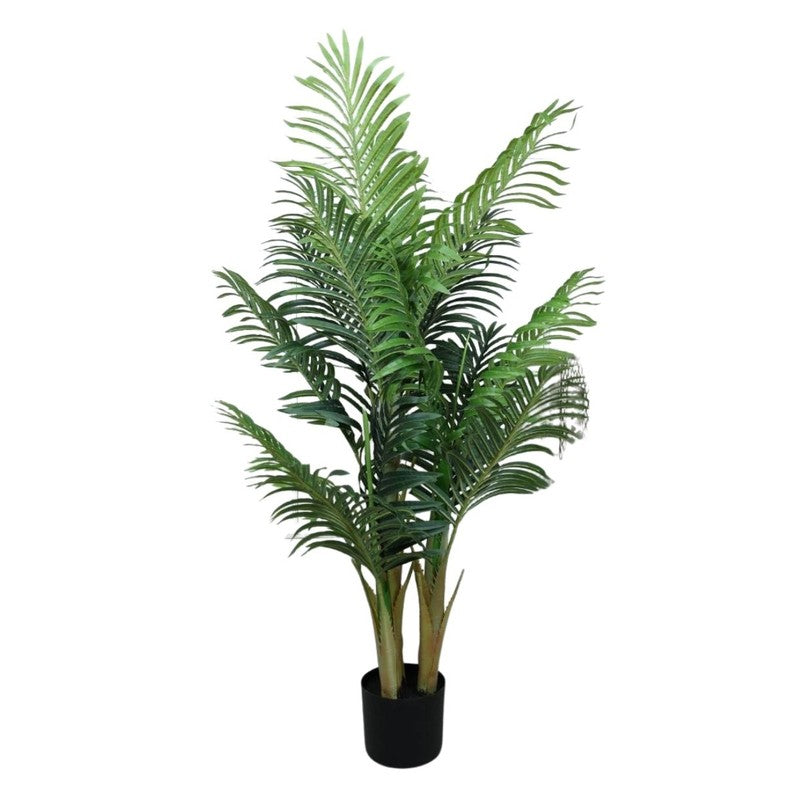 Artificial Arica Palm Plant With Black Fiber Pot - 4.2 Feet media 6