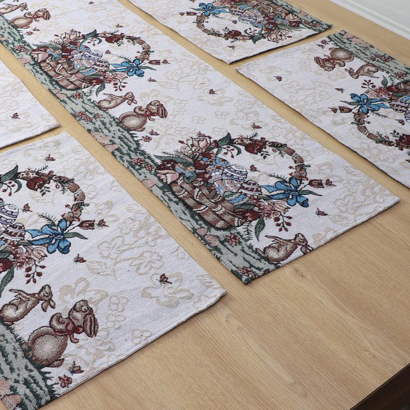 Bunny Basket Table Runner & Placemat - Seven Piece Set media 5