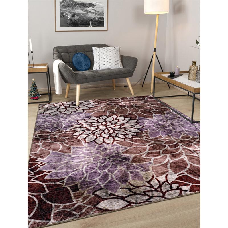 Enaya Floral Carpet - Maroon media 3