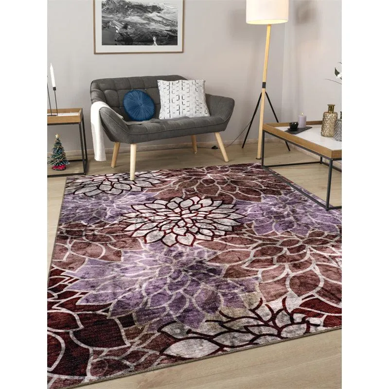 Enaya Floral Carpet - Maroon media 3