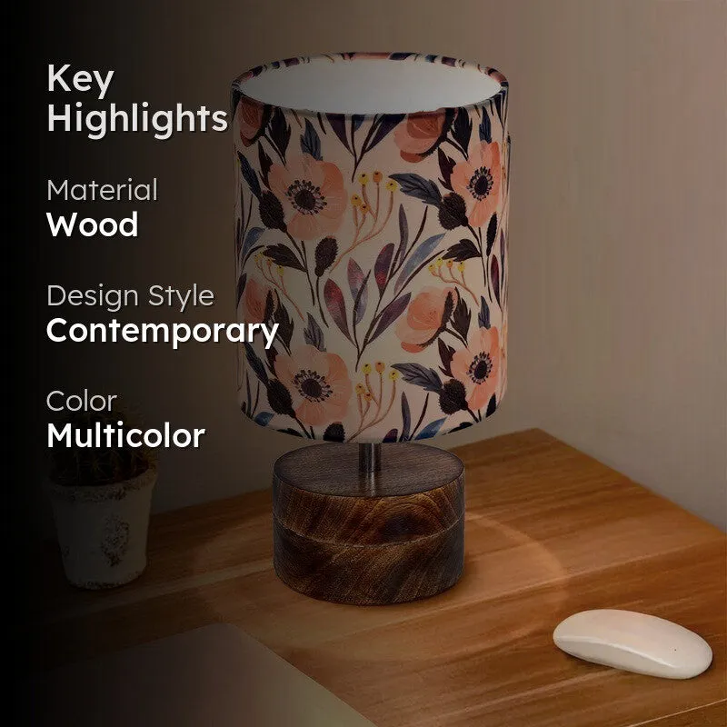 GlowLoom Designer Wooden Table Lamp - Multicolor media 2