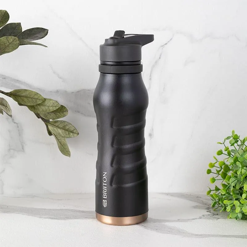 Epiquencher Hot & Cold Thermos Water Bottle (Black) - 750 mL media 1