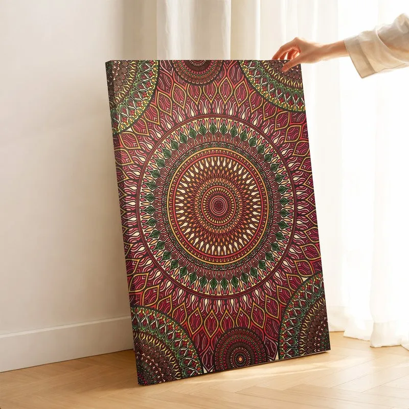 Mandala Stretched Canvas Wall Art & Paintings media 1