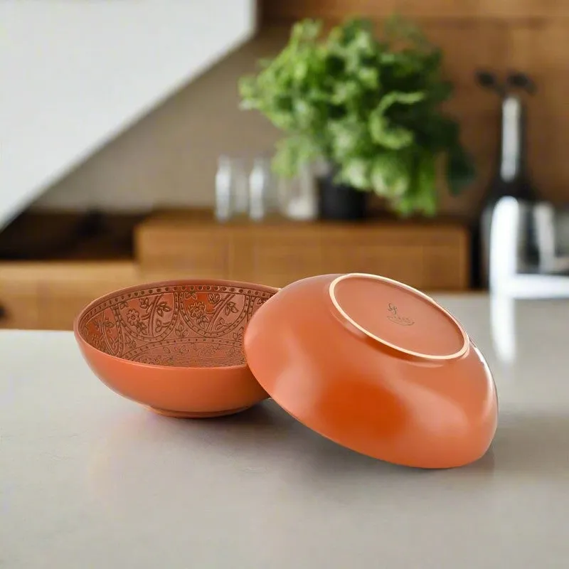 Mila Terracota Serving Bowl - Set Of Two media 1