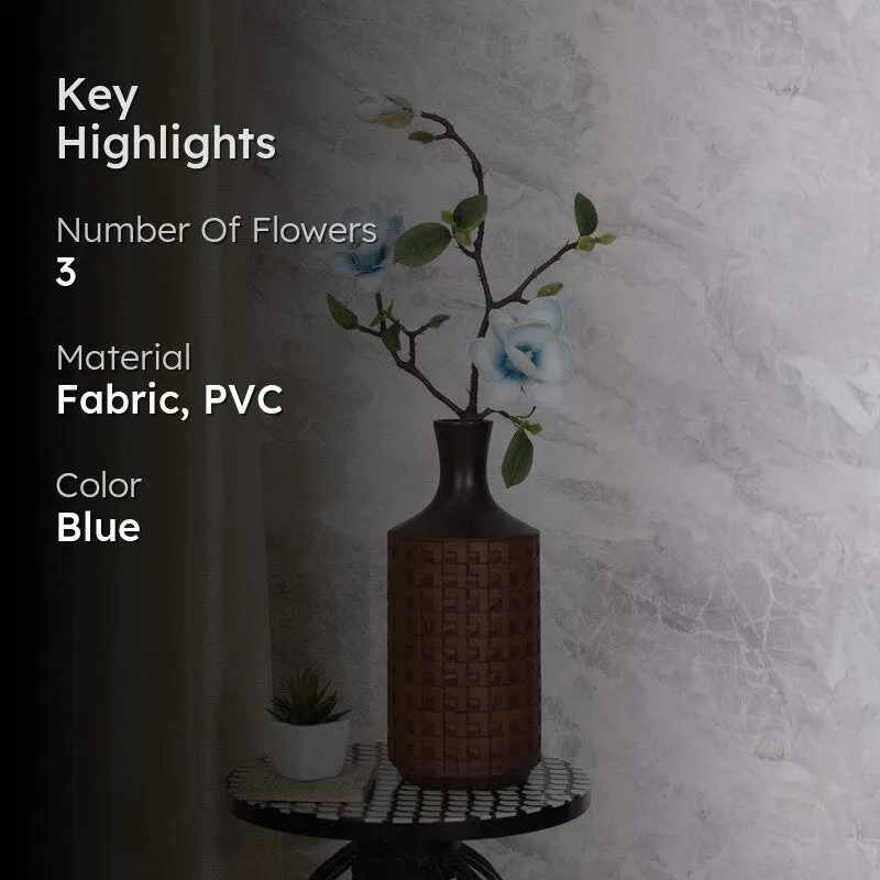 Elegant Magnolia Flower Stick For Modern Spaces - Blue media 2