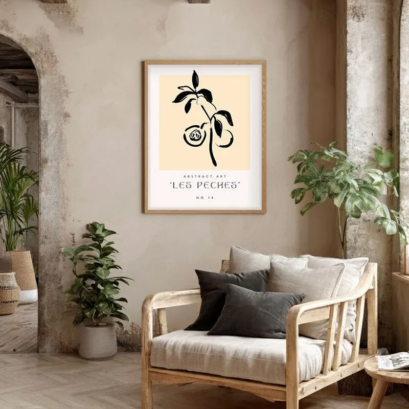 Stonefruit Canvas Wall Painting With Brown Frame media 5