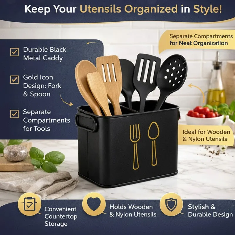 KitchenPro Rust-Free Cutlery Stand - Black media 3