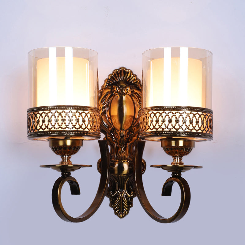 Flax Iron Wall Lamp With Glass Shade media 5