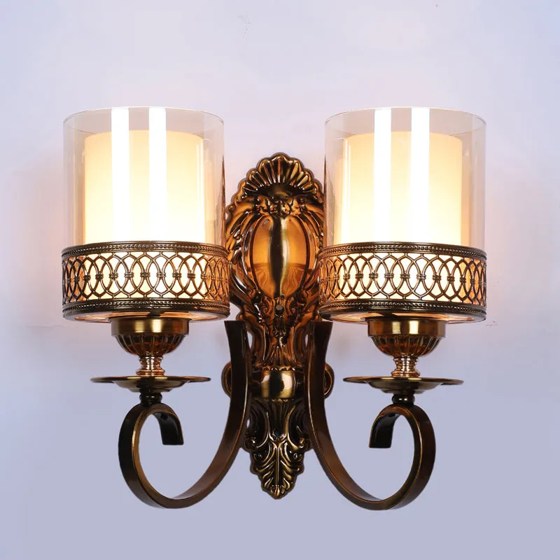 Flax Iron Wall Lamp With Glass Shade media 5