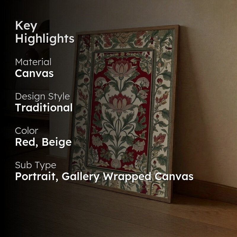 Sundar Bagan Canvas Traditional Wall Art With Frame media 2