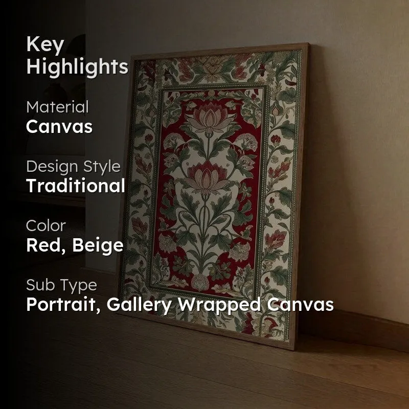 Sundar Bagan Canvas Traditional Wall Art With Frame media 2