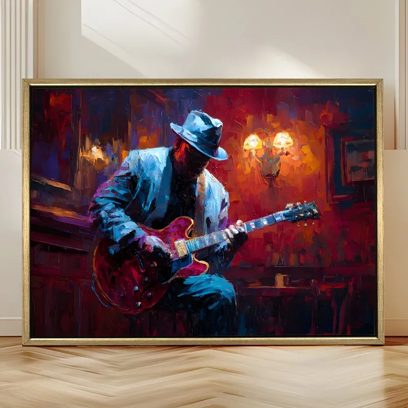 Urban Jazz Canvas Wall Painting With Frame media 4