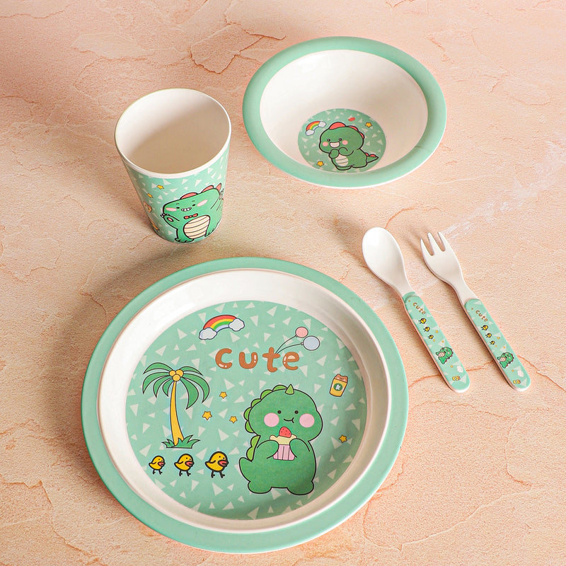 Dino Era Kids Dinner Set - Five Piece Set media 4