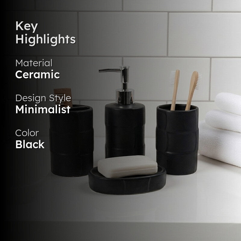 PureNest Ceramic Bathroom Set - Four Piece Set media 2