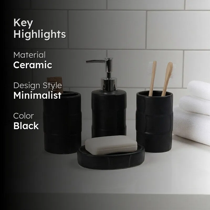 PureNest Ceramic Bathroom Set - Four Piece Set media 2