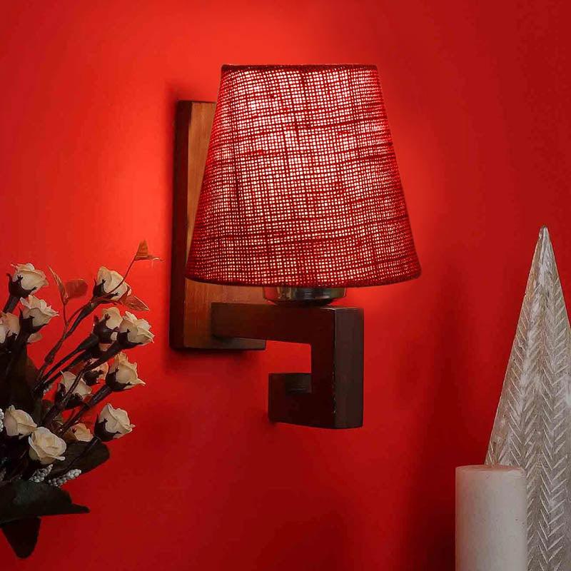Royal Conical Wooden Wall Lamp