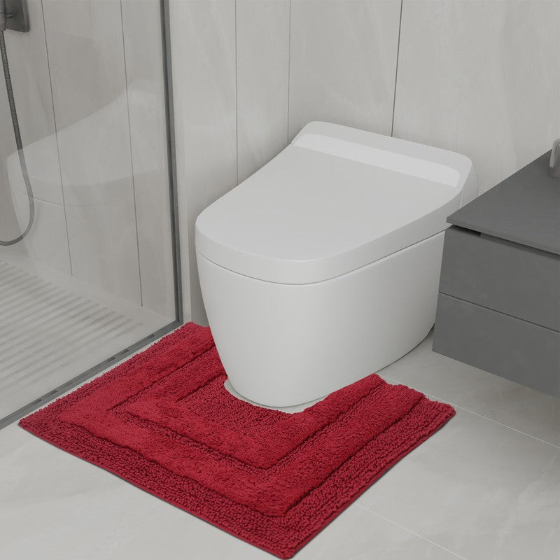 Aqualoom Anti skid Bath Mat (Red) - Set Of Two media 6