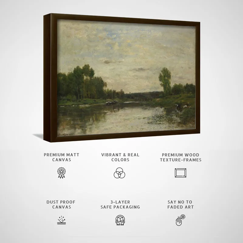 Creek Crossing Wood Wall Art With Frame - Black media 5
