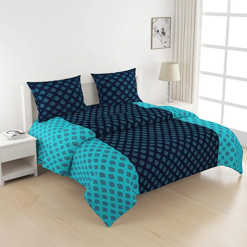 Swayam Dama Ethnic Bedding Set - Blue media 1