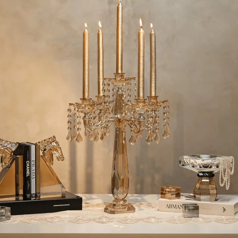 Aurora Crystal Candle Holder media 1