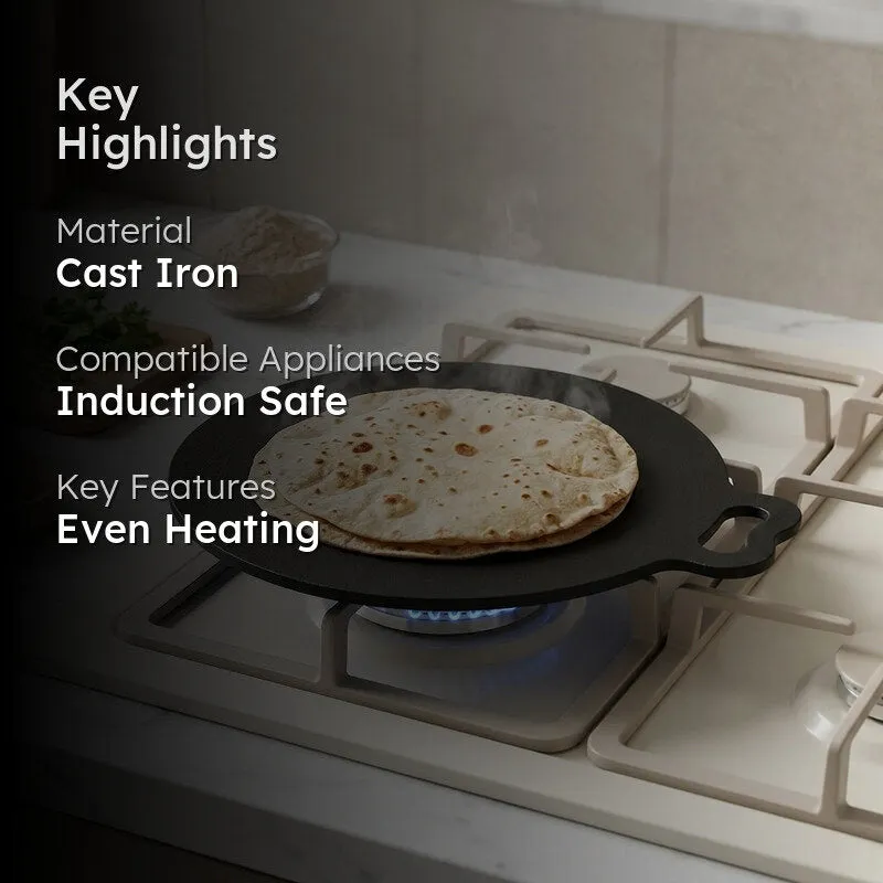 Mittir Induction Safe Cast Iron Dosa Tawa - 24 cm media 2