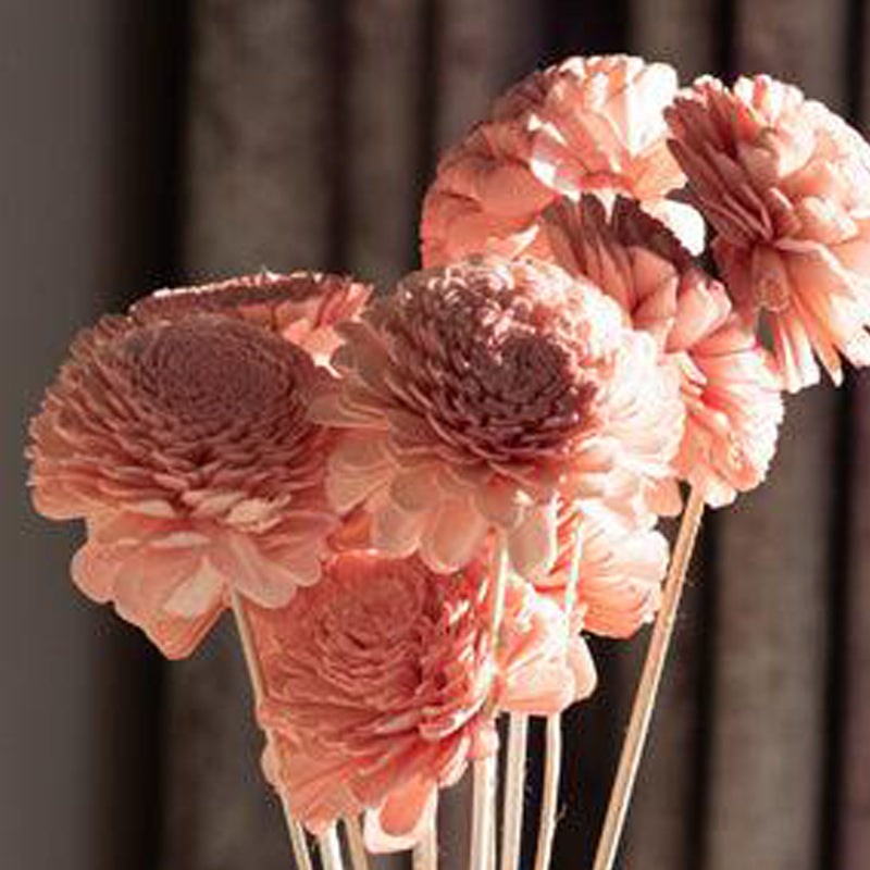 Blushing Pink Flower Stick - Set Of Ten media 5