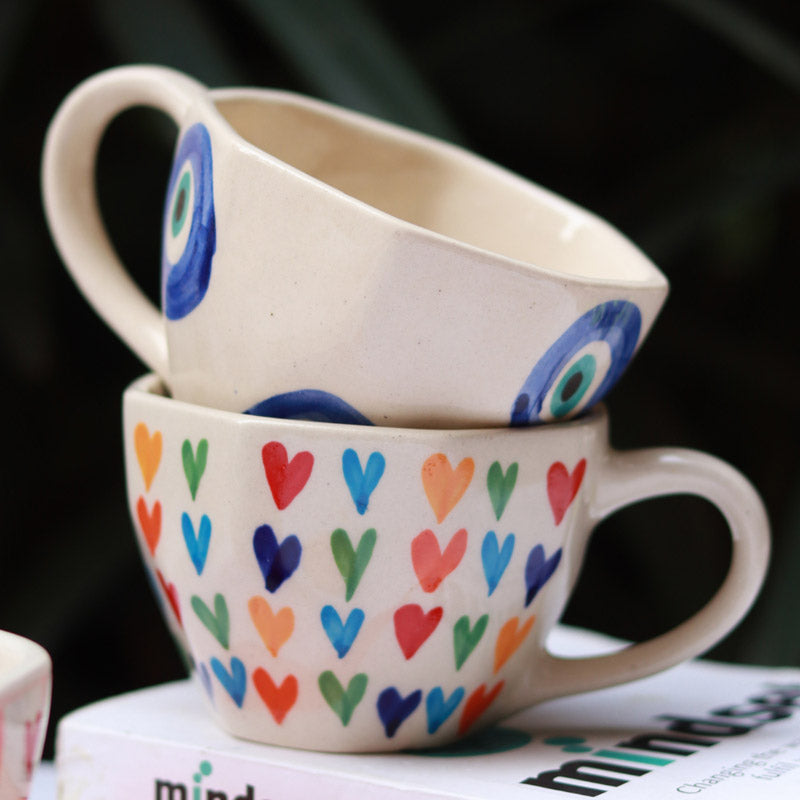Urvi Ceramic Tea Cup (200 mL Each) - Set of Two