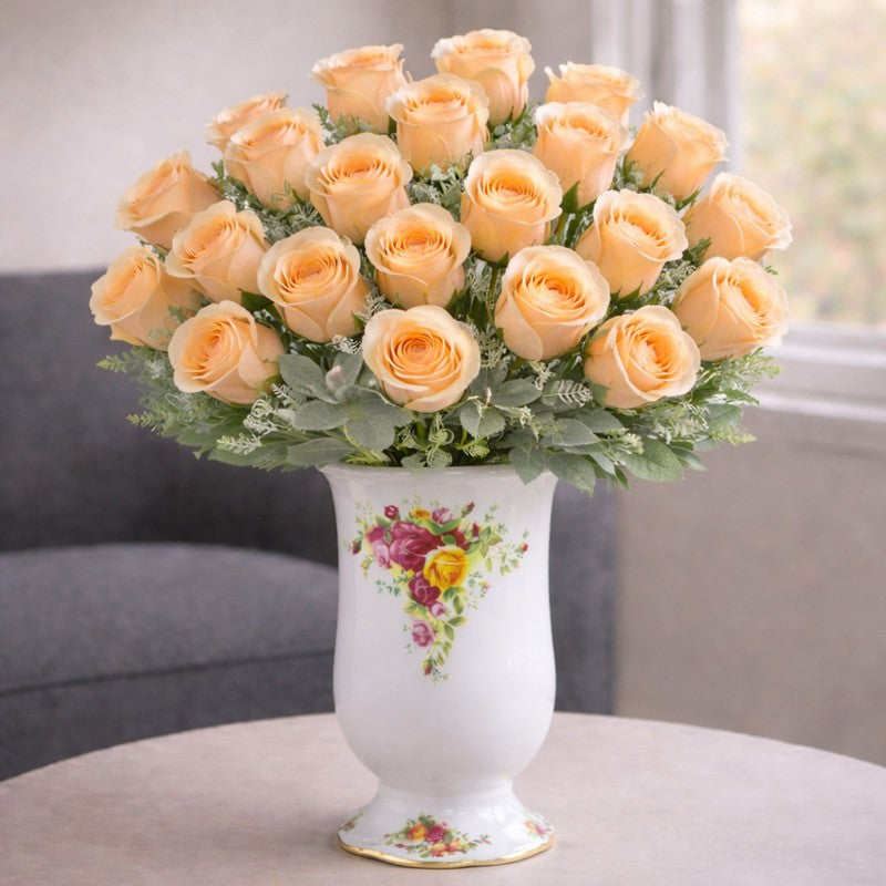 Florapearl Polyester Artificial Rose Flowers - Set Of Four