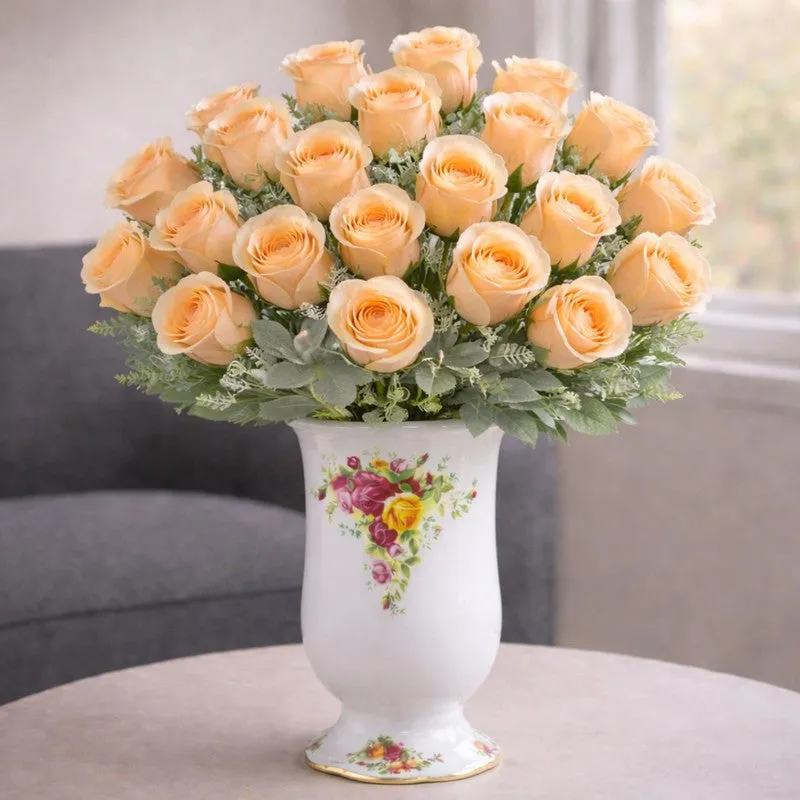 Florapearl Polyester Artificial Rose Flowers - Set Of Four media 1