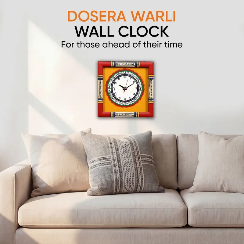 Dosera Warli Wooden Wall Clock media 3
