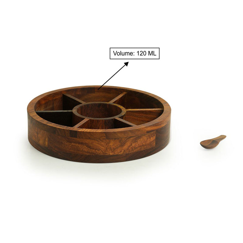 Mor Pankh Food Safe Sheesham Wood Masala Box - 120 ML media 6