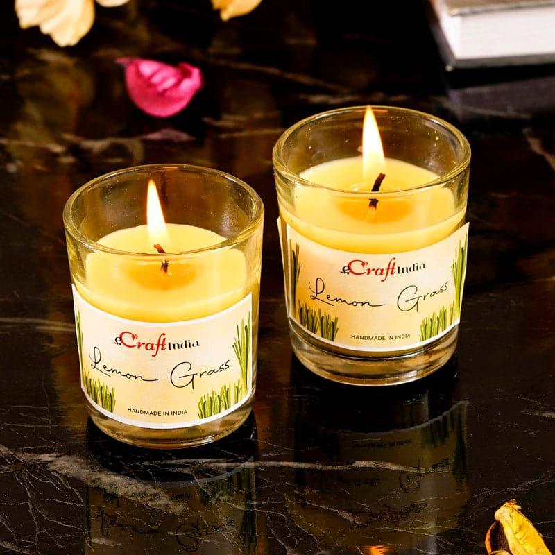 Seema Lemon Grass Scented Candle - Set Of Two media 2