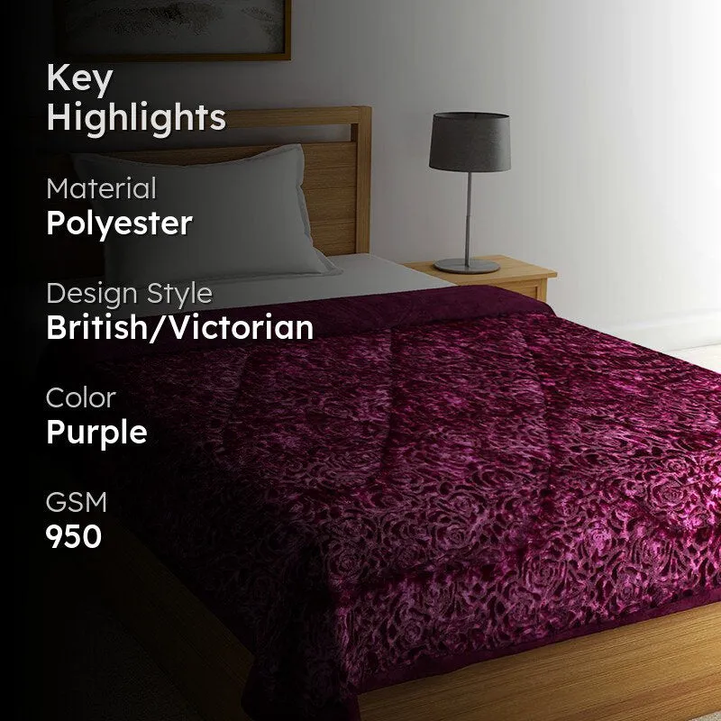 Ranjani Polyester Single Comforter - 950 GSM media 2